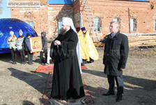 Освящение куполов Казанской церкви села Лапшово | Новь